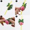 100pcs Coconut Tree Drinking Straws, Disposable Honeycomb Plastic Straws, Tropical Hawaiian Beach Cocktail Pool Luau Party Decorations Supplies